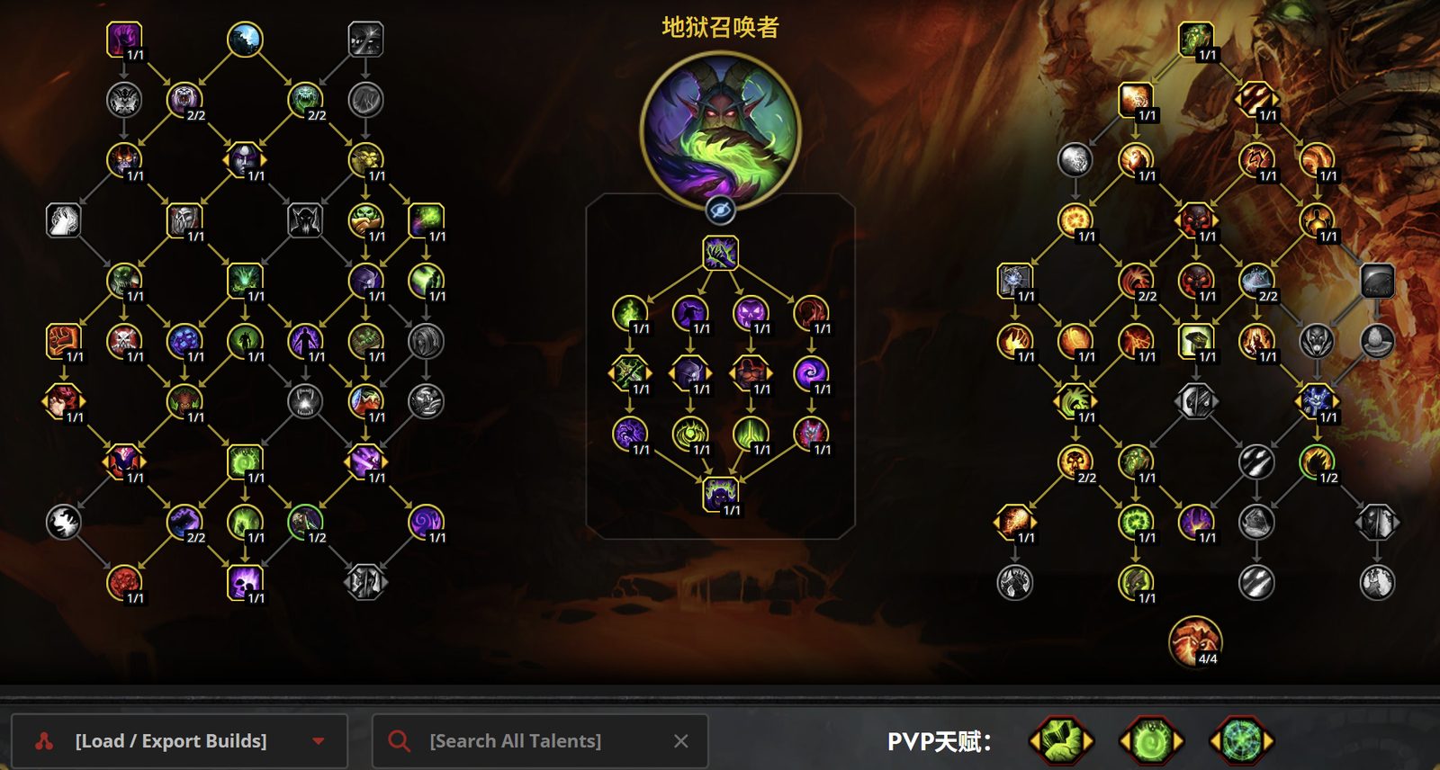 毁灭术士天赋树